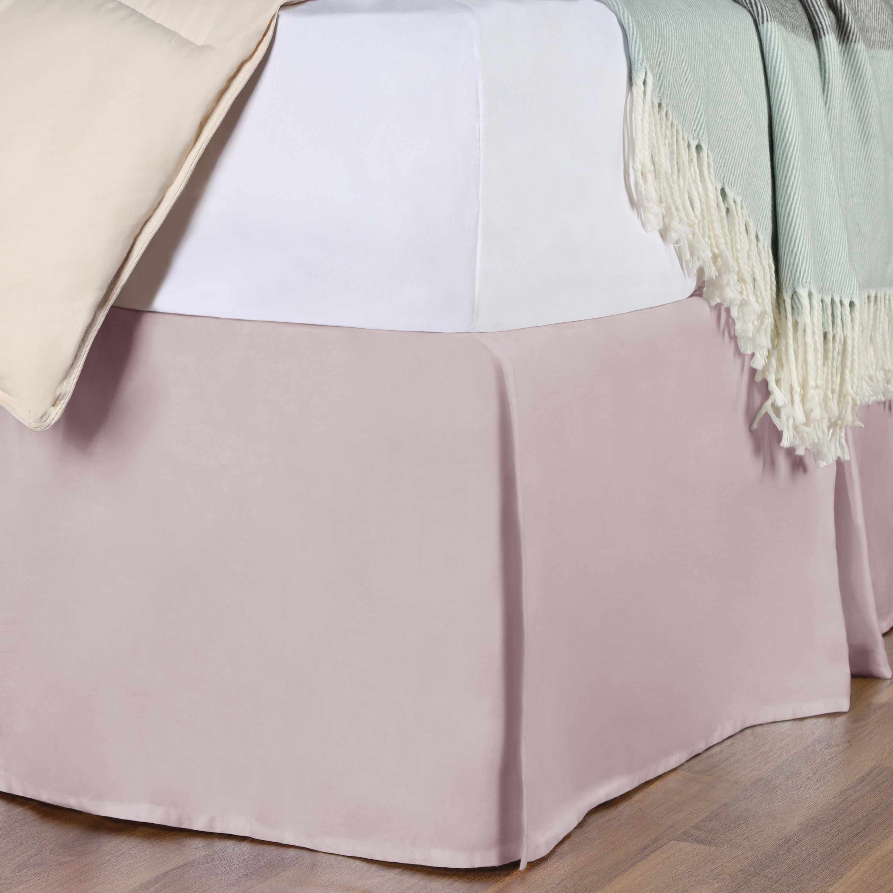 Saltaire 100% Egyptian Cotton Bed Skirt with Split Corners - Luxury Fitted Dust Ruffle for Queen/King Size Beds | Perfect for Hotel-Style Bedroom Decor & Guest Room Makeovers