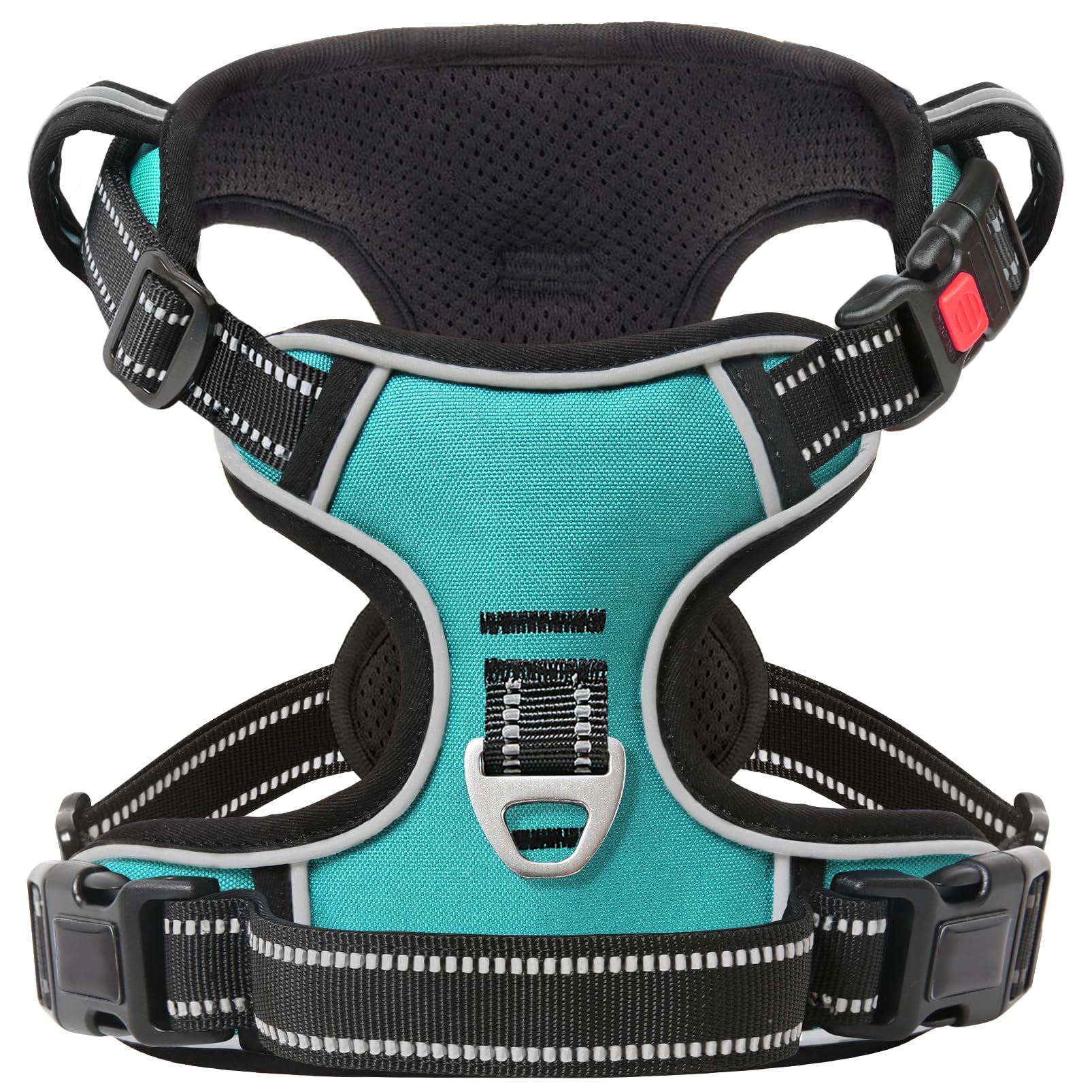 **Timos No-Pull Dog Harness with 3 Snap Buckles & 2 Leash Clips - Adjustable Soft Padded Reflective Vest for Small, Medium, Large & X-Large Dogs - No-Choke Oxford Design for Walking, Running & Outdoor Adventures**