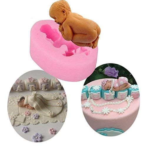 TREXEE Baby Silicone Cake Molds Set - 1 Pack Baking Tools for Fondant, Chocolate, Jelly & Soap Making - Perfect for Birthday Parties, Baby Showers & DIY Dessert Decorations