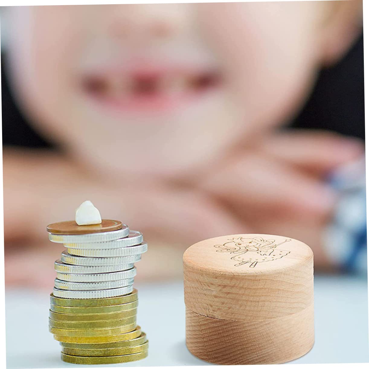 Yardenfun Wooden Tooth Fairy Box for Kids - Baby Tooth Keepsake Organizer for Boys & Girls - Perfect for First Lost Tooth Celebration & Memory Preservation
