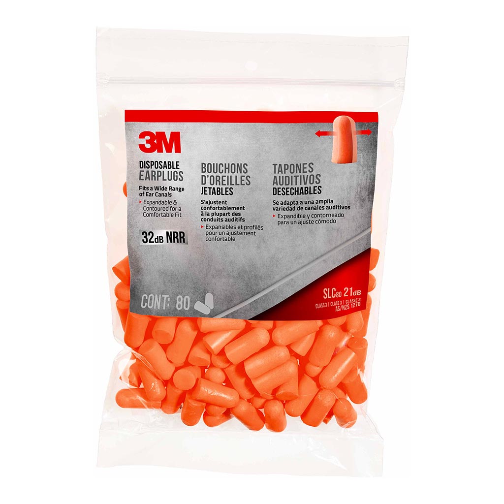 3M 92800H80 DC Disposable Foam Earplugs - 80 Pairs (320 Count) - Noise Reduction for Sleeping, Studying, Travel & Work - NRR 29dB Comfortable Hearing Protection