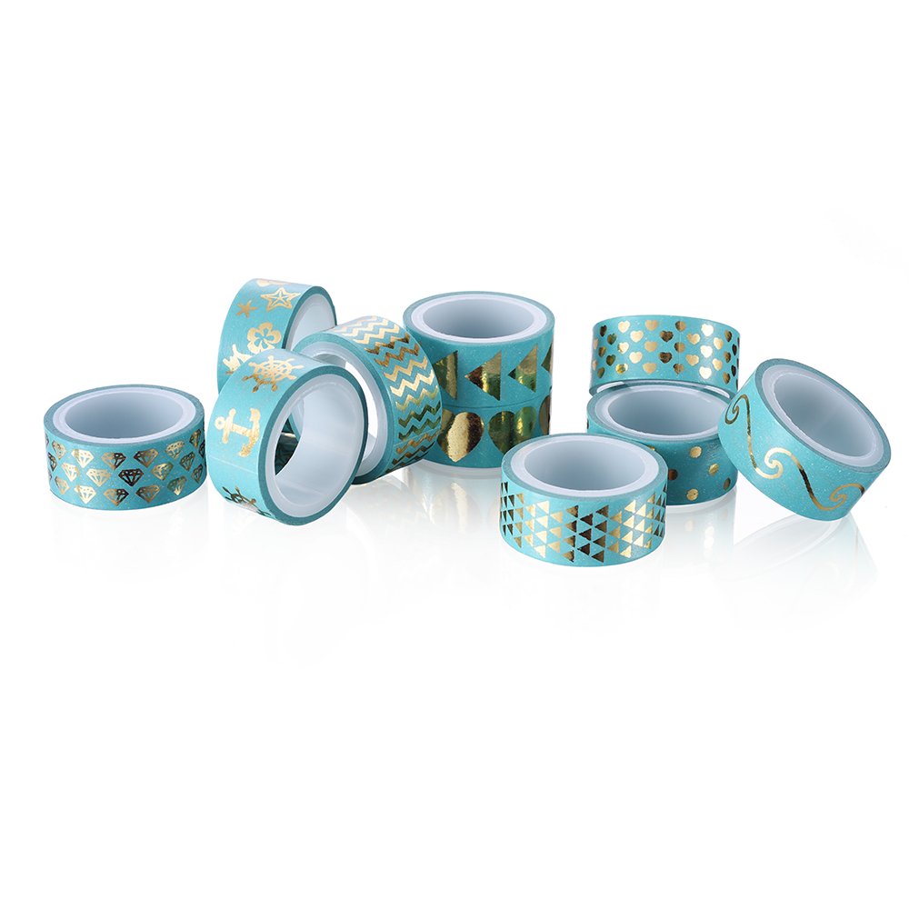 20 Rolls Gold Foil Washi Tape Set - Decorative Adhesive Tape for DIY Scrapbooking, Journaling, Gift Wrapping & Home Decor | Perfect for Crafts, Bullet Journals, Cards & Party Decorations