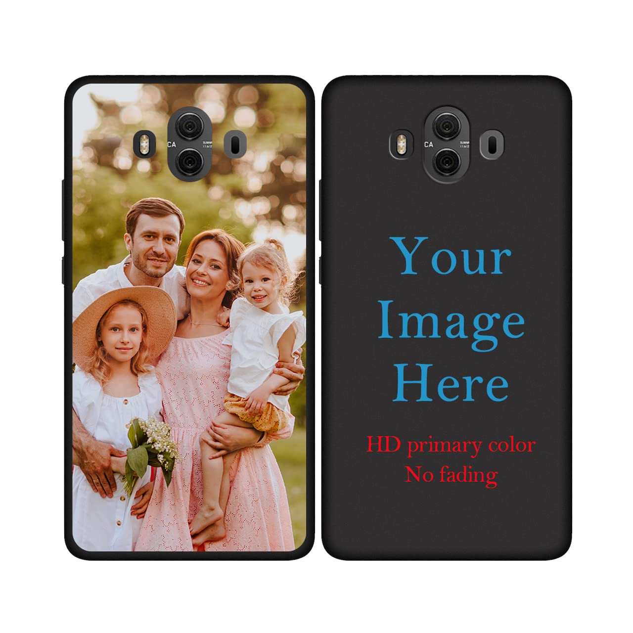 Custom Huawei Mate 10 Phone Case - Personalized Photo/Text/Name Design - Anti-Scratch Soft TPU Protective Cover (Black) - Perfect Gift for Birthday, Anniversary & Daily Protection
