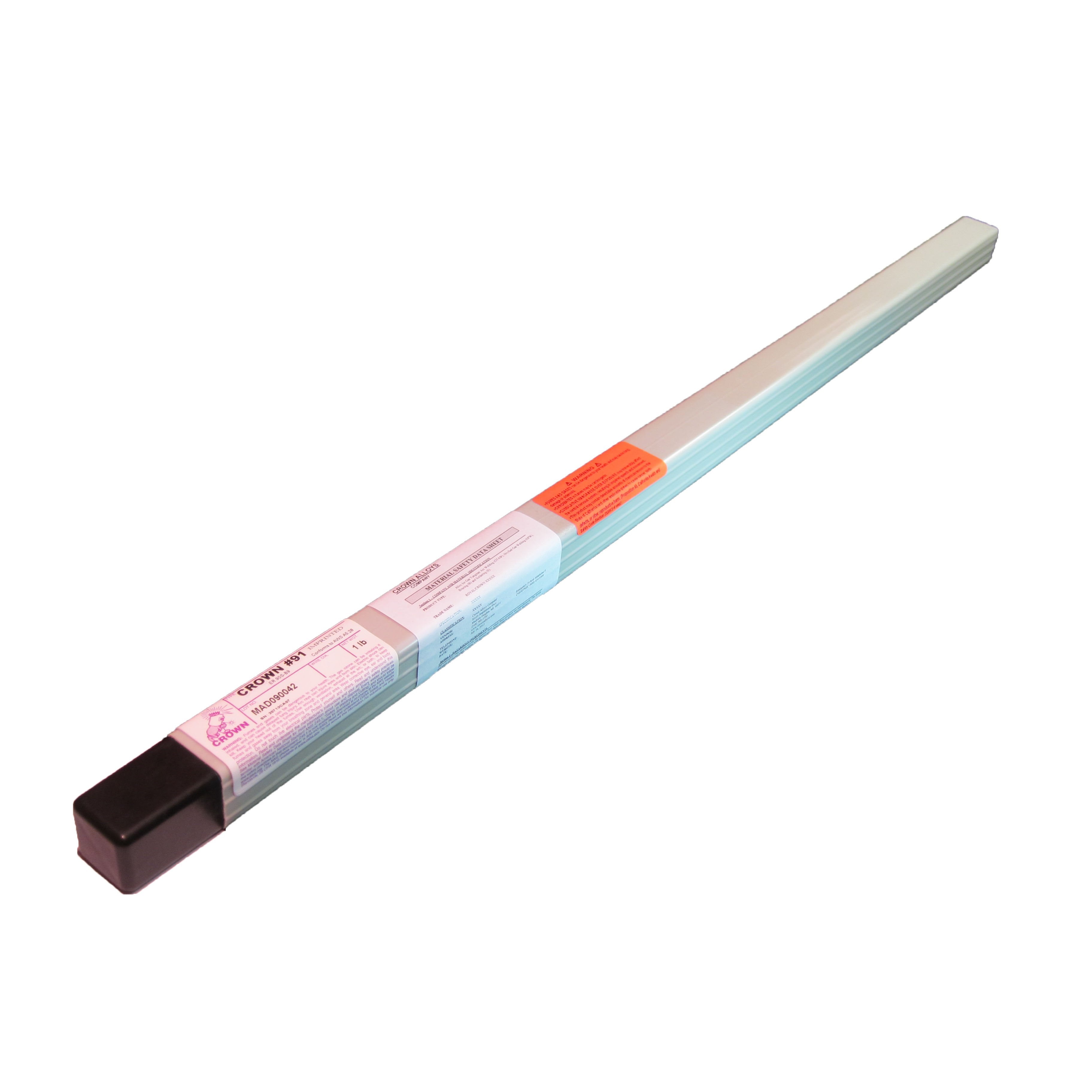 Crown Alloys CROWN 91 1/8x36 TIG Welding Rod - 1lb Tube (MTCR91/TO BP) | High-Quality Welding Electrodes for Stainless Steel & Alloy Fabrication | Perfect for Automotive, Aerospace & Industrial Welding Projects