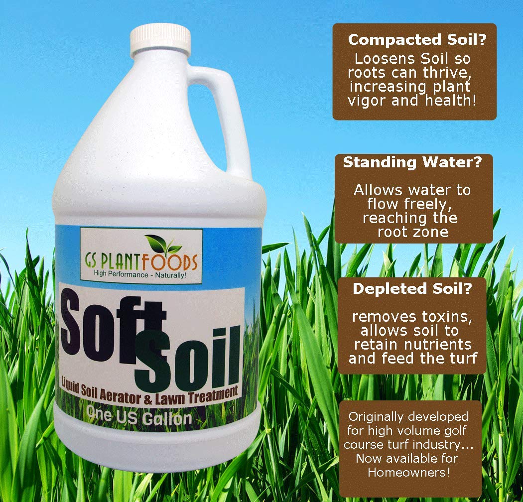 SOFTSOIL Liquid Soil Aerator & Lawn Treatment - 5 Gallon Concentrate for Healthier Grass | Improves Drainage & Root Growth | Perfect for Lawns, Golf Courses & Sports Fields