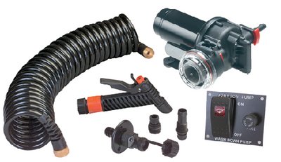 Seachoice Wash Down Pump Kit - Portable Marine Boat Water Pump for Deck Cleaning, Bilge Pumping & RV Use