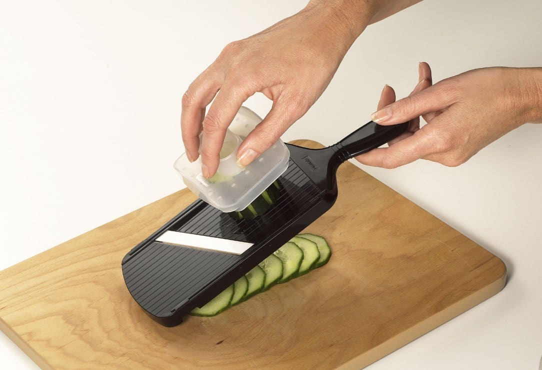 Kyocera Adjustable Ceramic Mandoline Slicer - Premium Vegetable & Fruit Cutter for Kitchen, Salad Prep & Healthy Cooking