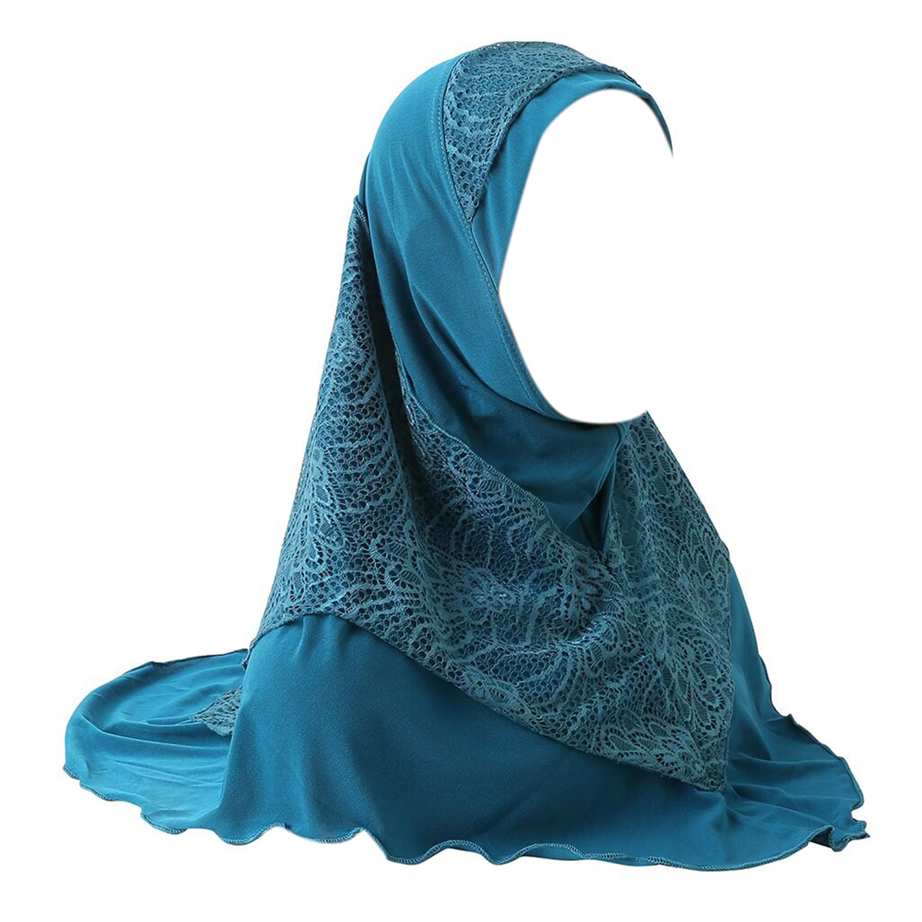 ANKOMINA Women's Muslim Hijab Scarf - Modest Lace Head Wrap Shawl for Prayer, Work & Everyday Wear | Breathable Hair Cover for Hijabi Fashion