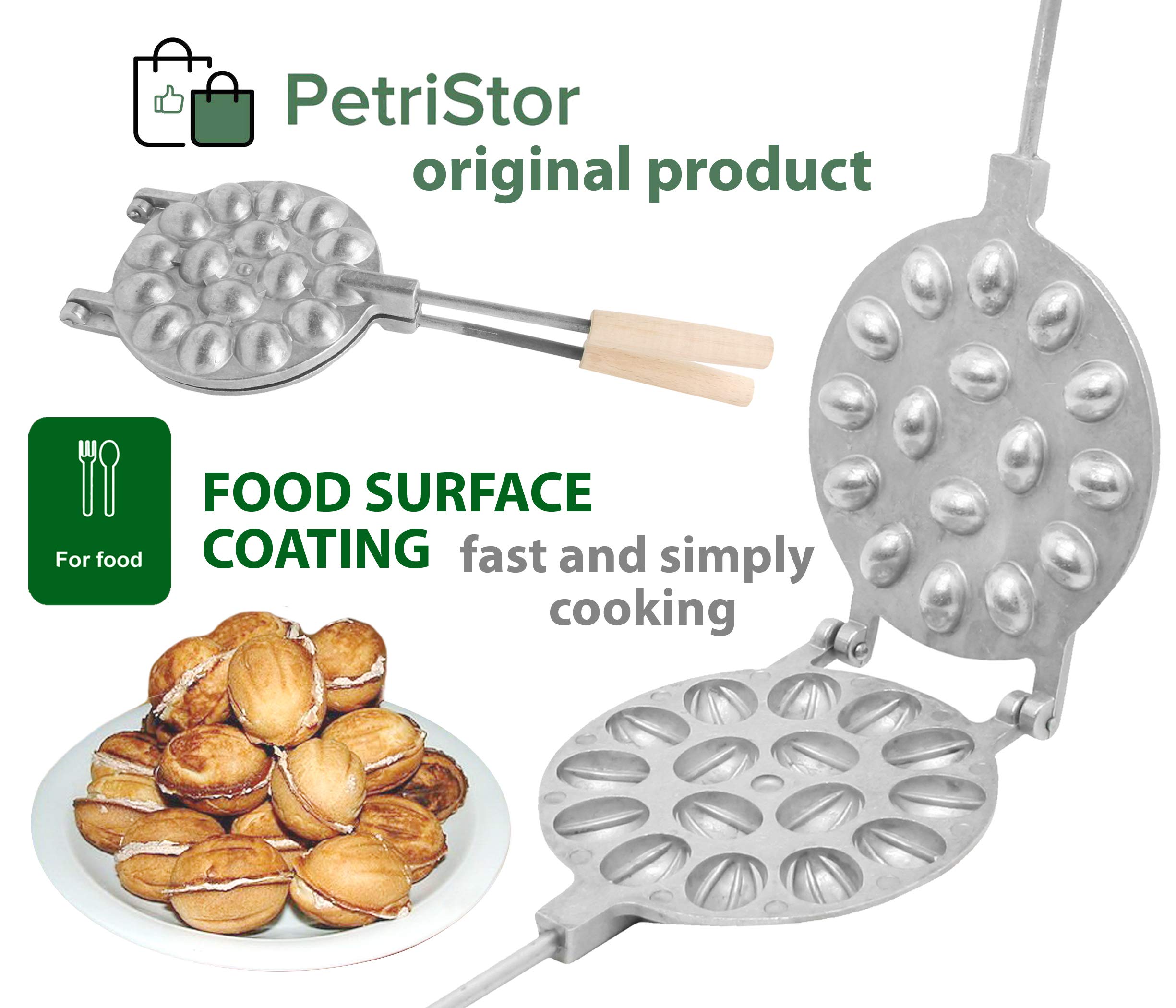 Premium Walnut Cookie (Oreshek) Maker - 16 Nut Capacity Mold for Russian Tea Cakes & Traditional Desserts - Perfect for Holiday Baking, Gift Giving & Family Gatherings