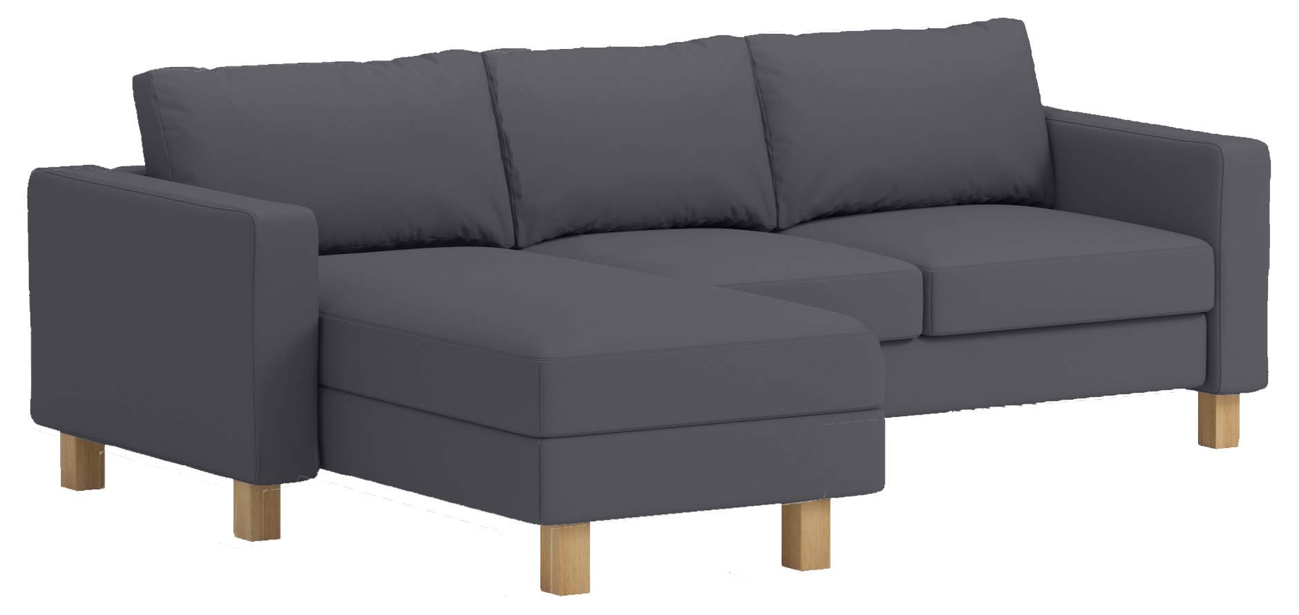 IKEA Karlstad Loveseat Sofa Cover Replacement - 2-Seat Sectional Slipcover, Dark Gray, 244cm Width (Not 282cm) | Perfect for Home Decor, Living Room Protection & Furniture Refresh