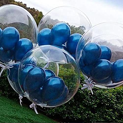 50 Packs 20 Inch Clear BoBo Balloons for LED Light Up Bubble Balloons - Perfect for Birthday, Wedding, Baby Shower, Bridal Shower, Backyard Pool & Outdoor Party Decorations - Great for Nighttime Events, Photo Backdrops, and Festive Celebrations