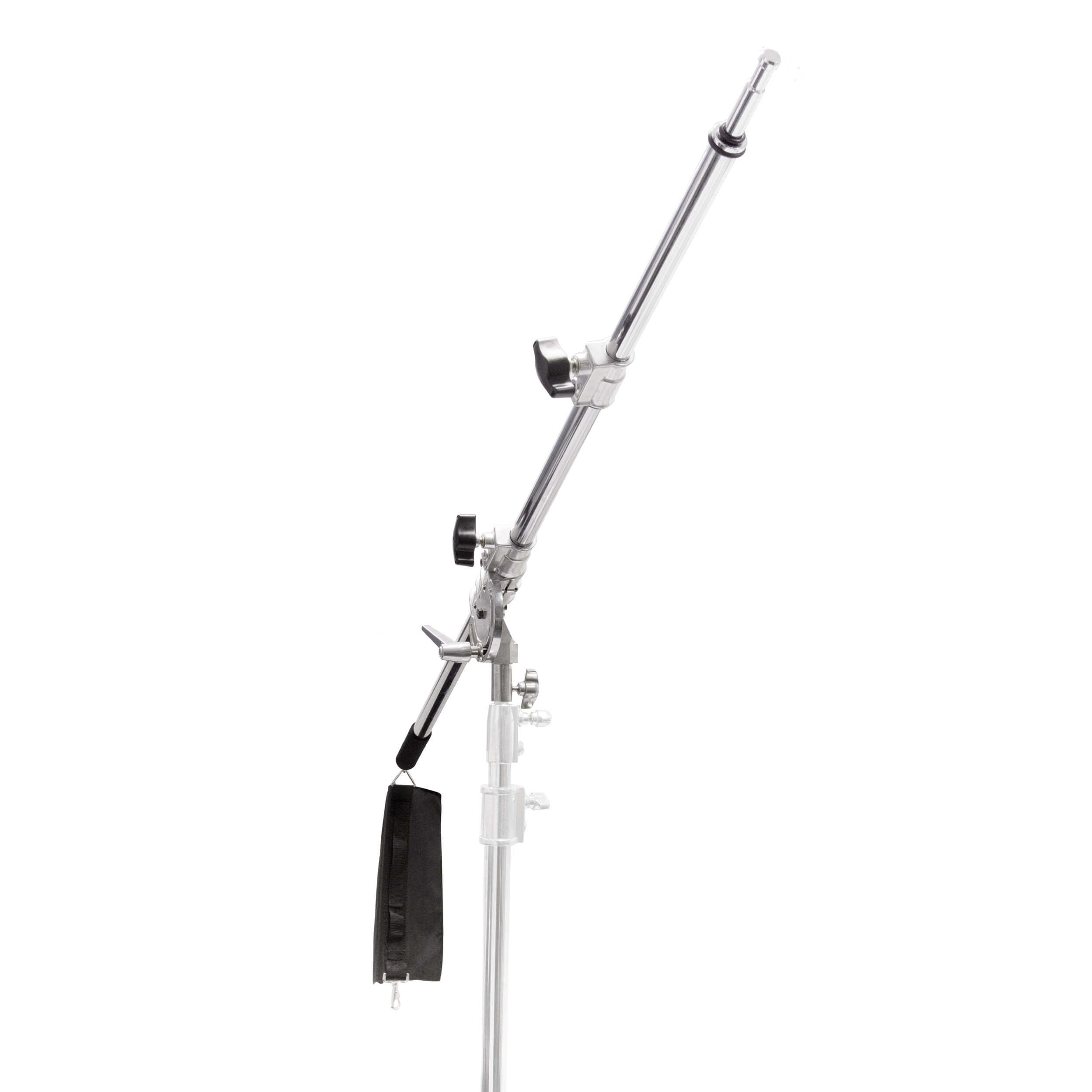 Heavy Duty Chrome Stainless Steel Rolling Base Boom Stand - Professional Microphone Stand with Wheels for Studio, Stage, and Live Performances