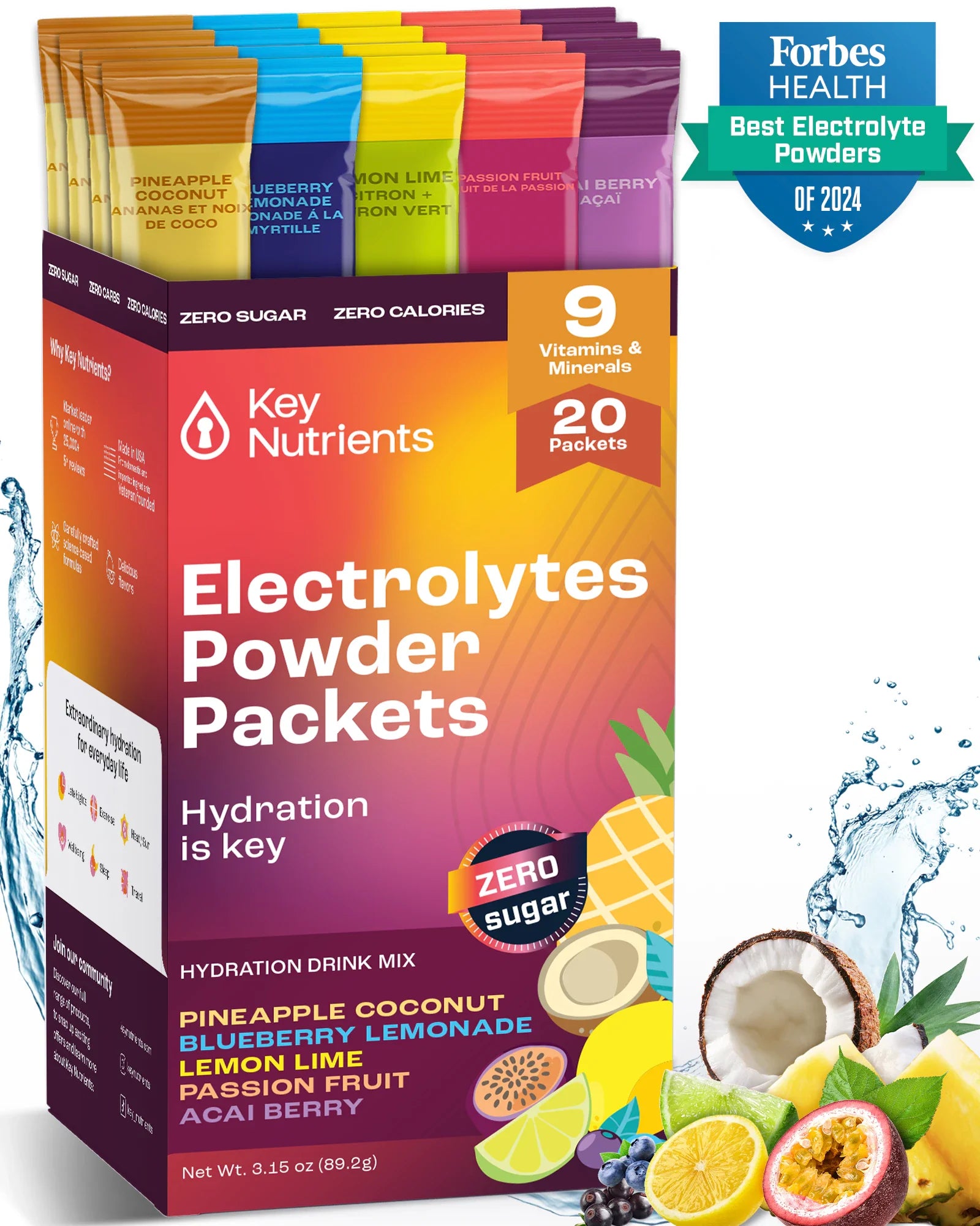 Electrolyte Recovery Plus Powder Travel Packets - Hydration Boost for Athletes & Travelers - Perfect for Workouts, Hiking & Post-Workout Recovery