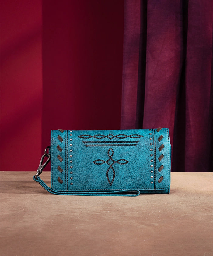 Montana West Whipstitch Studs Concealed Carry Satchel Purse - Stylish Women's Leather Crossbody Bag for Everyday Use, Travel & Work