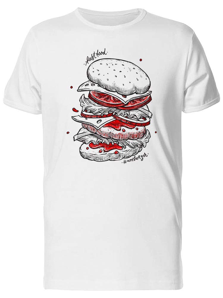 Men's Red Fast Food Graphic T-Shirt - Casual Comfort Tee for Everyday Wear, Street Style & Outings