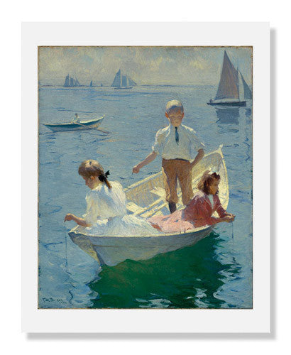 Frank Weston Benson Calm Morning Art Print - Vintage Coastal Painting for Home & Office Decor | Perfect for Living Room, Bedroom, or Office Wall Art