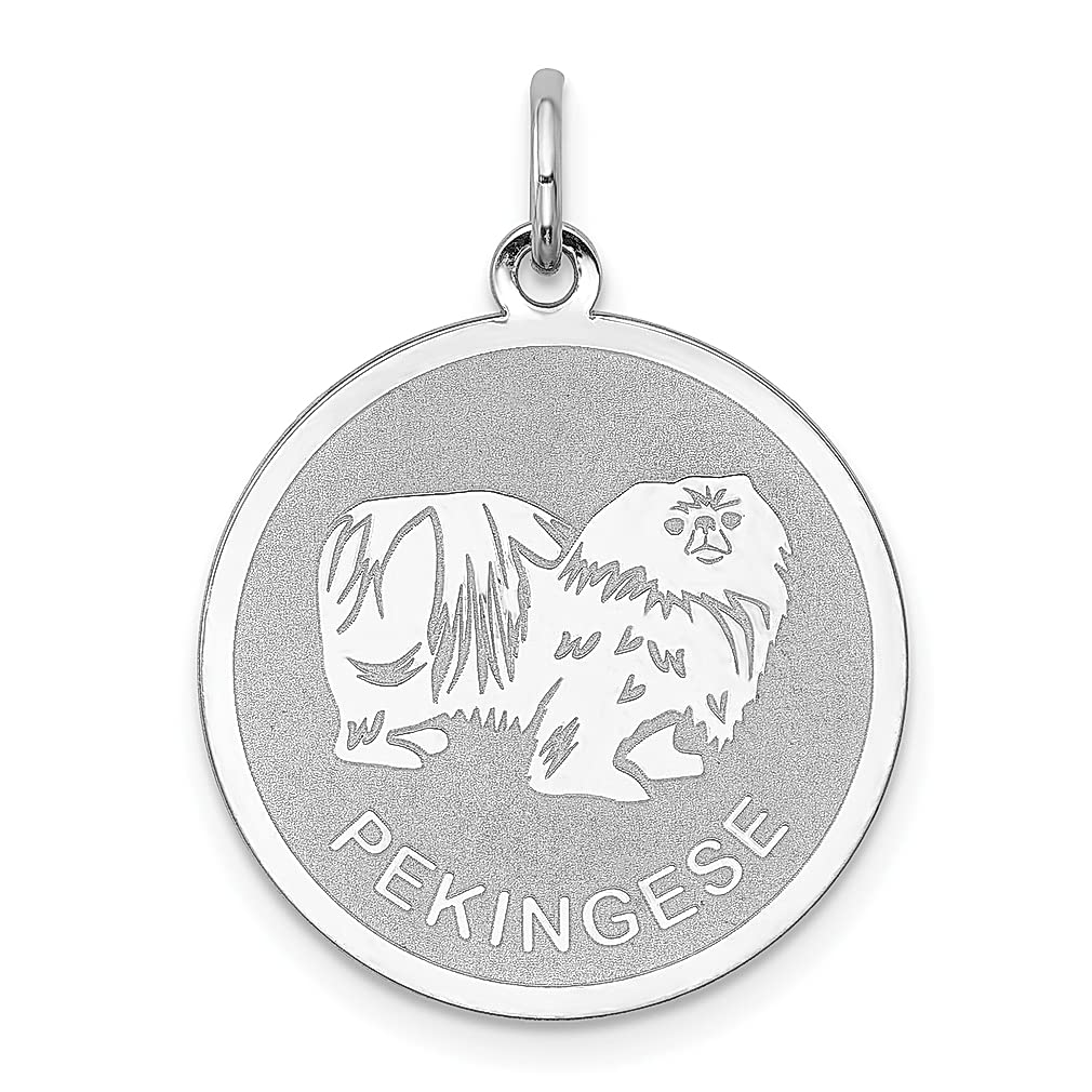 925 Sterling Silver Pekingese Dog Charm Necklace - Elegant Animal Jewelry Pendant for Women, Perfect Gift for Her | Birthday, Anniversary, Valentine's Day Present