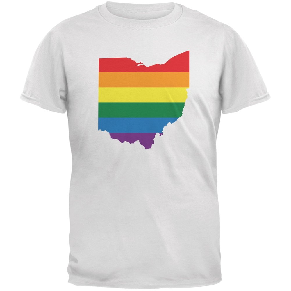 LGBTQ+ Pride Rainbow White Youth T-Shirt - Ohio Pride Youth XL - Perfect for Pride Parades, School Events & Ally Support