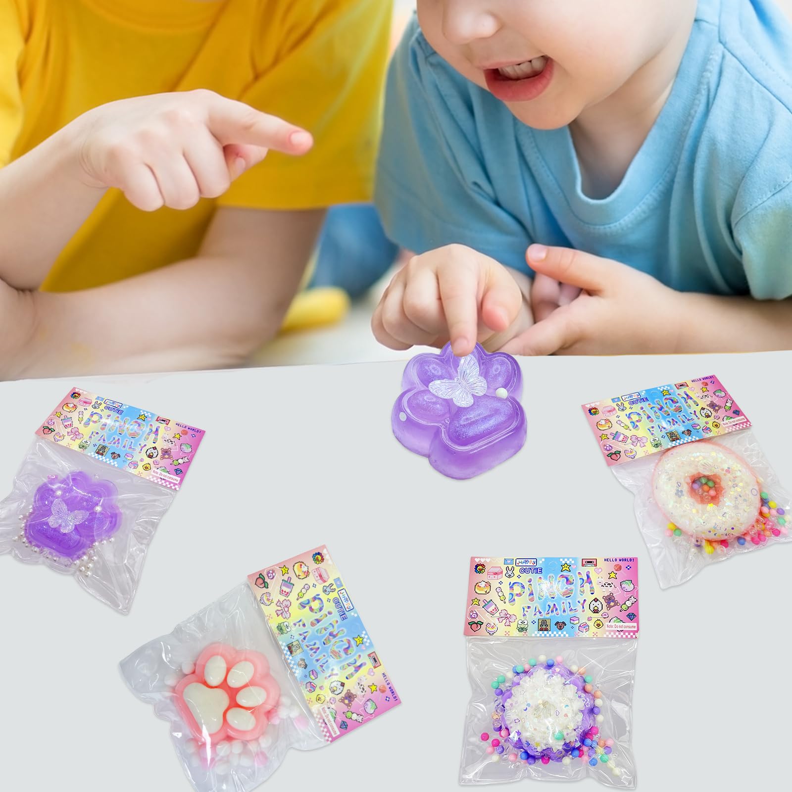 **Soft Squishy Cat Paw Stress Relief Toy - Cute PVC Fufu Squeeze Toy for Anxiety & Relaxation - Fun Party Favors for Adults, Birthdays & Cosplay Events**    *(Perfect for Stress Relief, Office Desk Decor, Party Giveaways & Cosplay Accessories!)*