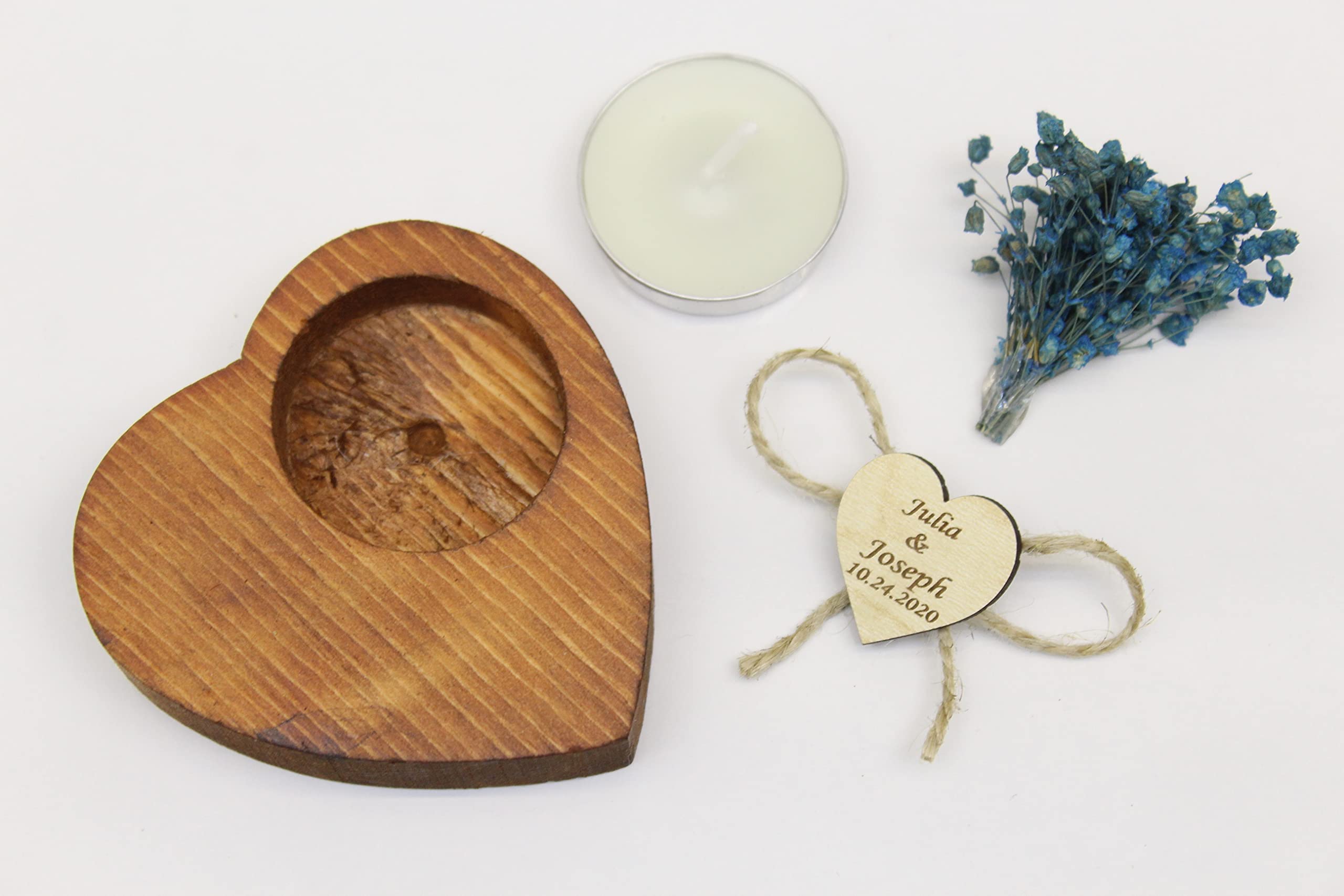 50 Pcs Heart Shaped Tealight Candle Holders Bulk - Romantic Wedding Guest Favors, Funeral Memorial Gifts, Bridal Shower Party Decorations - Perfect for Candlelight Dinners, Anniversary Celebrations & Home Decor