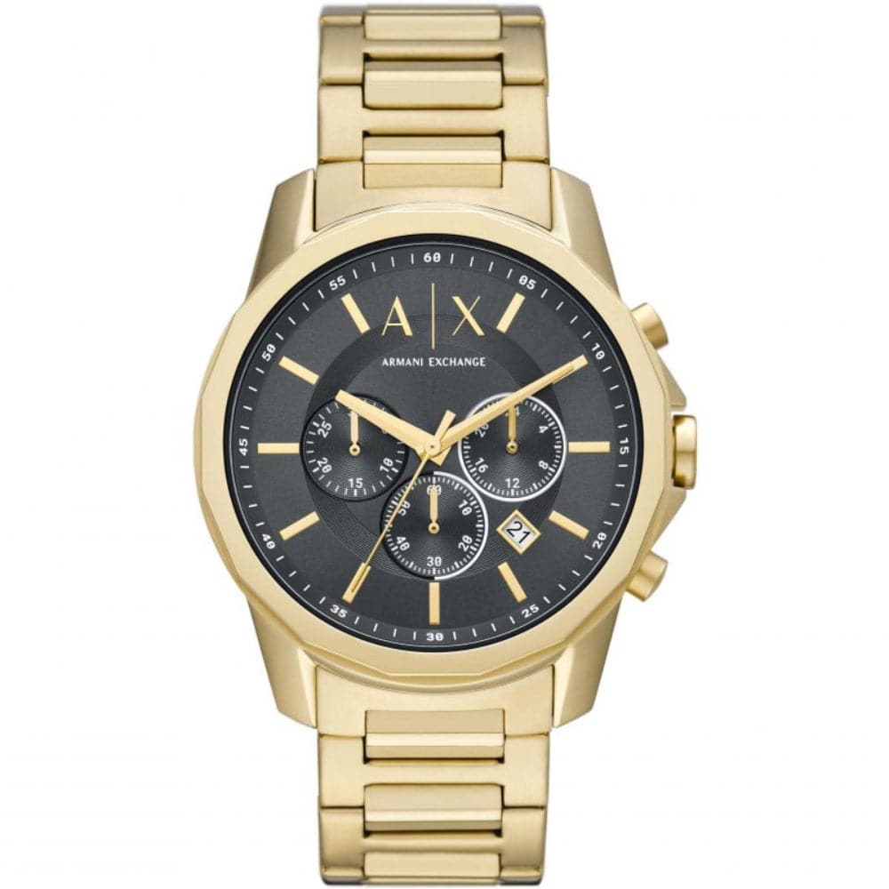 Armani Exchange AX1721 Men's Chronograph Watch - Gold Stainless Steel Band for Business & Formal Occasions