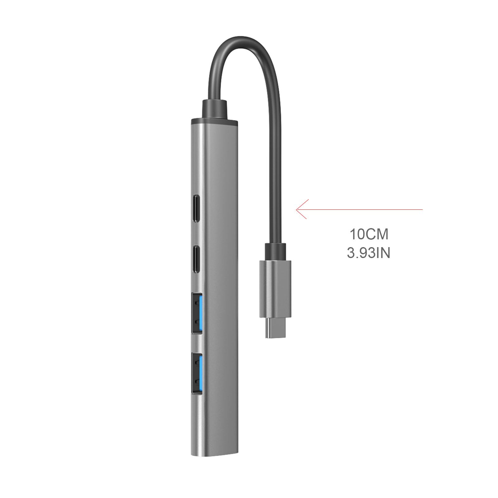 LIGSLN 5-in-1 USB C Hub - Aluminum Alloy USB C Adapter with USB 3.0/2.0 Ports, High-Speed Data Transfer & OTG Function - Perfect for MacBook, iPad Pro, Chromebook & More