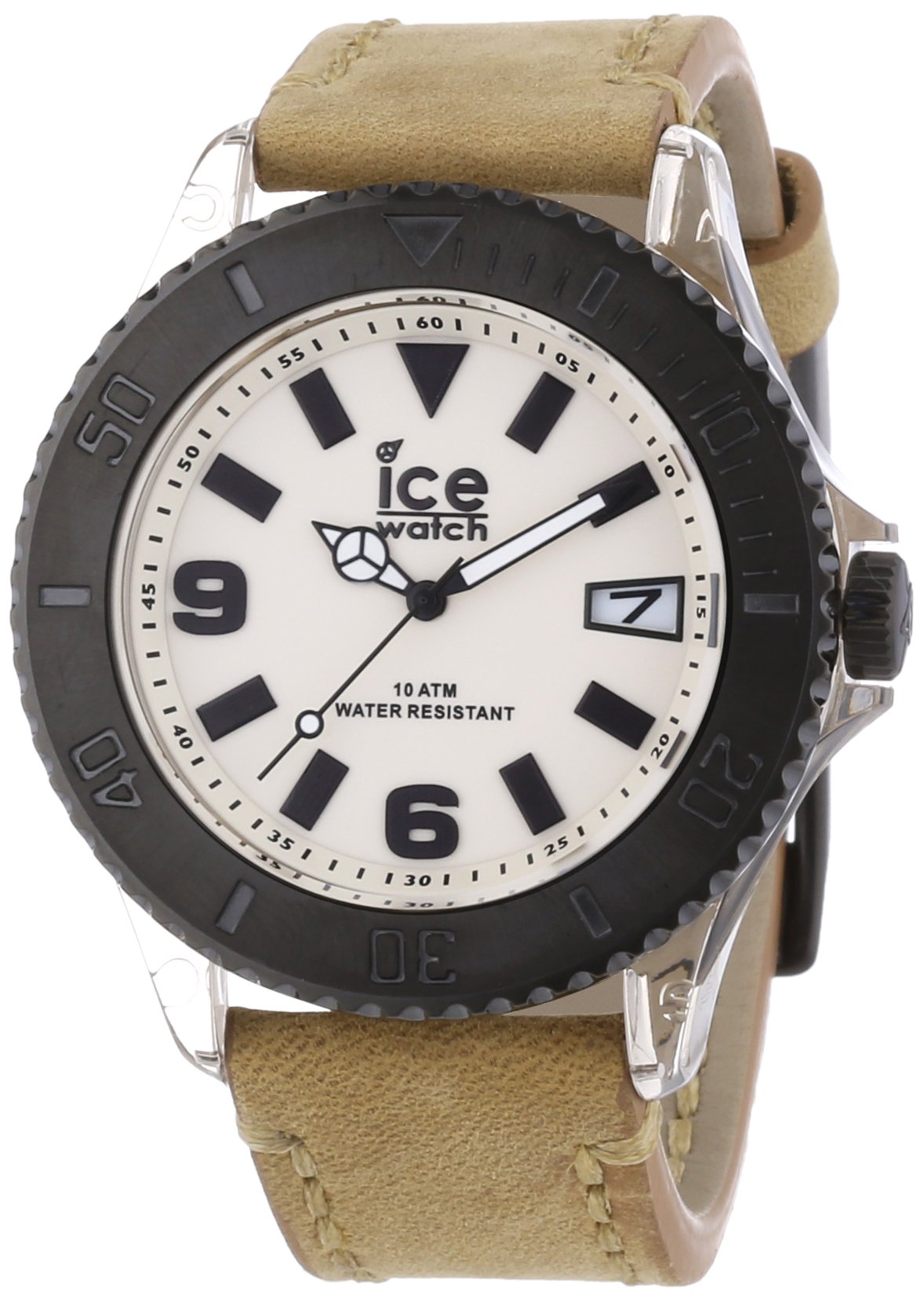 Ice-Watch VT.SD.B.L.13 Men's Vintage Beige Leather Strap Watch - Classic Analog Wristwatch for Business, Casual & Everyday Wear