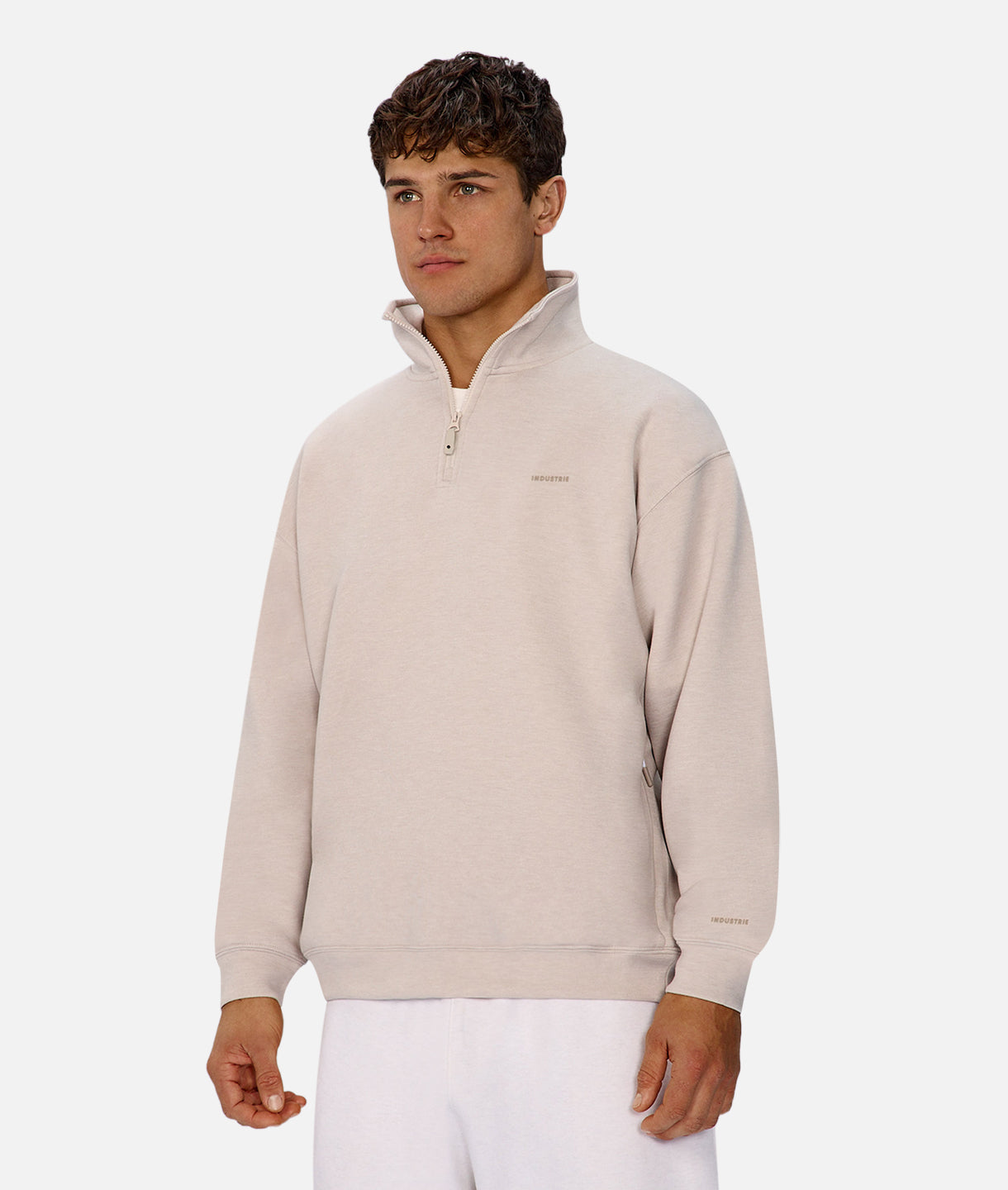 Tech Staunton Track Top - Stone Heather | Lightweight & Breathable Running Jacket for Men | Perfect for Jogging, Gym & Outdoor Activities