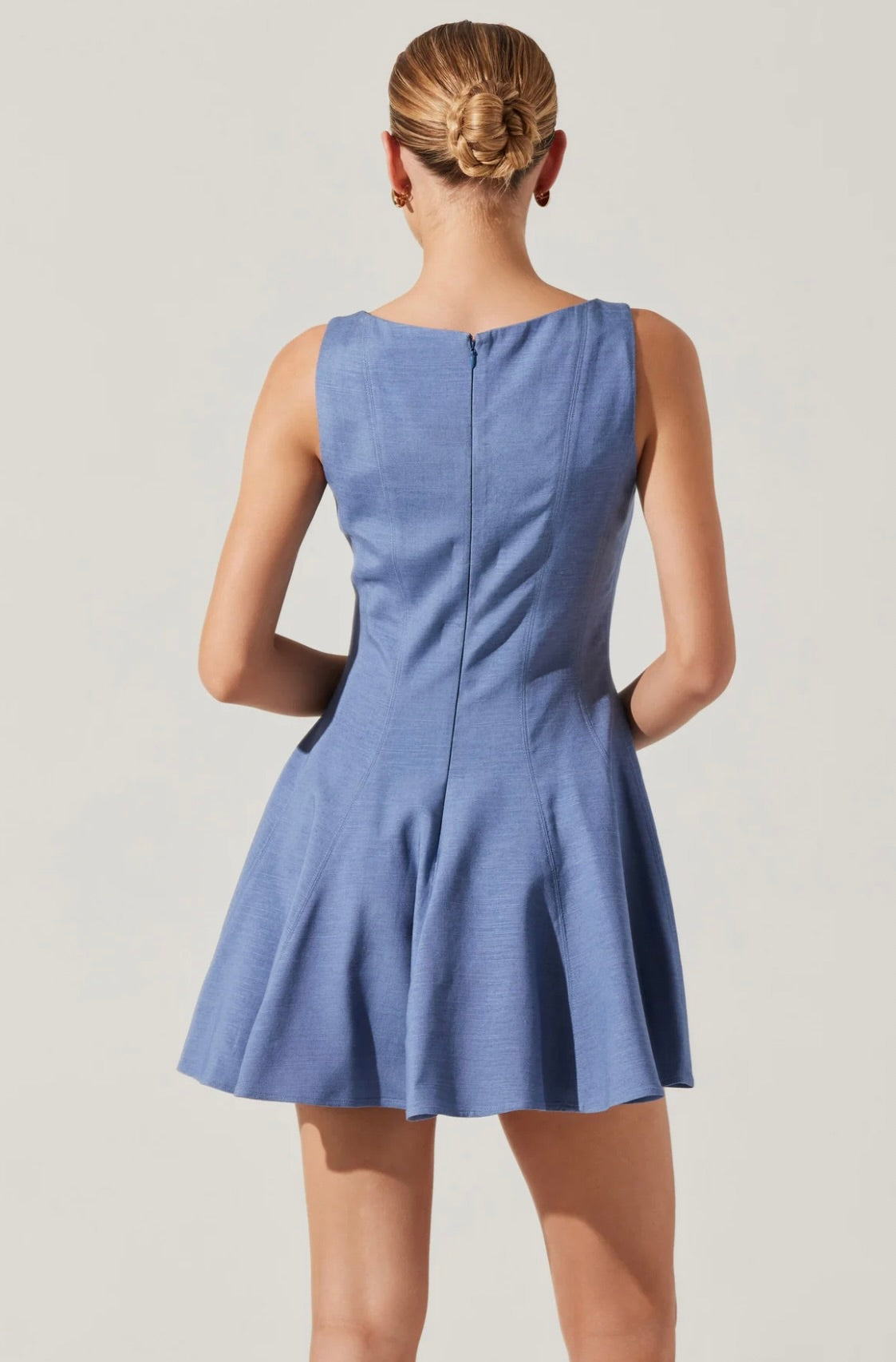 Xaria Women's Mini Dress - Flowy Short Sleeve Party Cocktail Dress in Navy Blue | Perfect for Night Out, Date Night & Summer Vacation