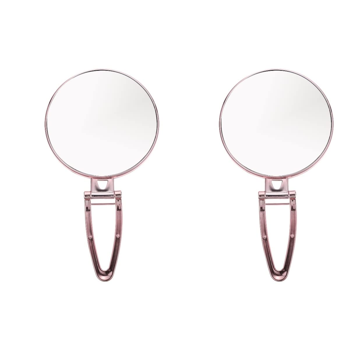FRCOLOR 2 Pack Round Swivel Makeup Mirror with 3X Magnification - 360° Adjustable Vanity Mirror for Precise Makeup Application, Skincare, and Eyebrow Grooming - Perfect for Dressing Tables, Bathrooms, and Travel Beauty Kits