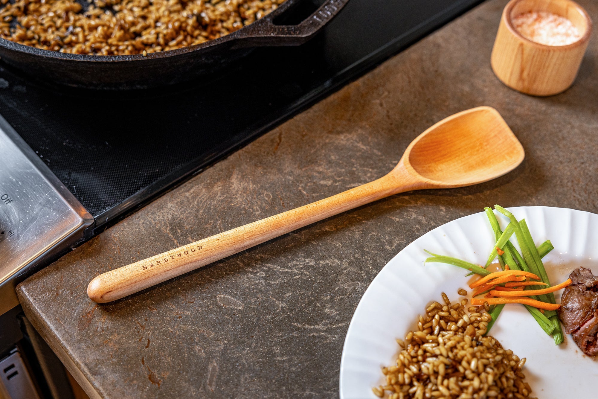 Stainless Steel Scraper Spoon - Multi-Purpose Kitchen Tool for Mixing, Folding & Serving - Perfect for Baking, Cooking & Food Prep