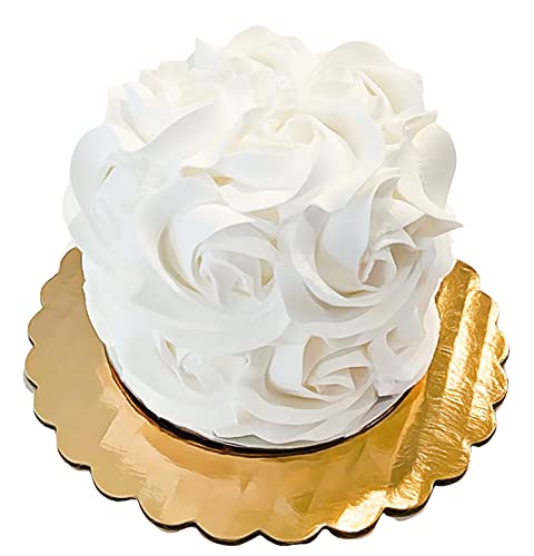 Artificial Cupcakes & Fake Cakes for Display - Faux Dessert Decorations for Home, Kitchen & Party Decor - Mini Fake Food Cake with White Rosette for Wedding, Baby Shower & Table Centerpiece