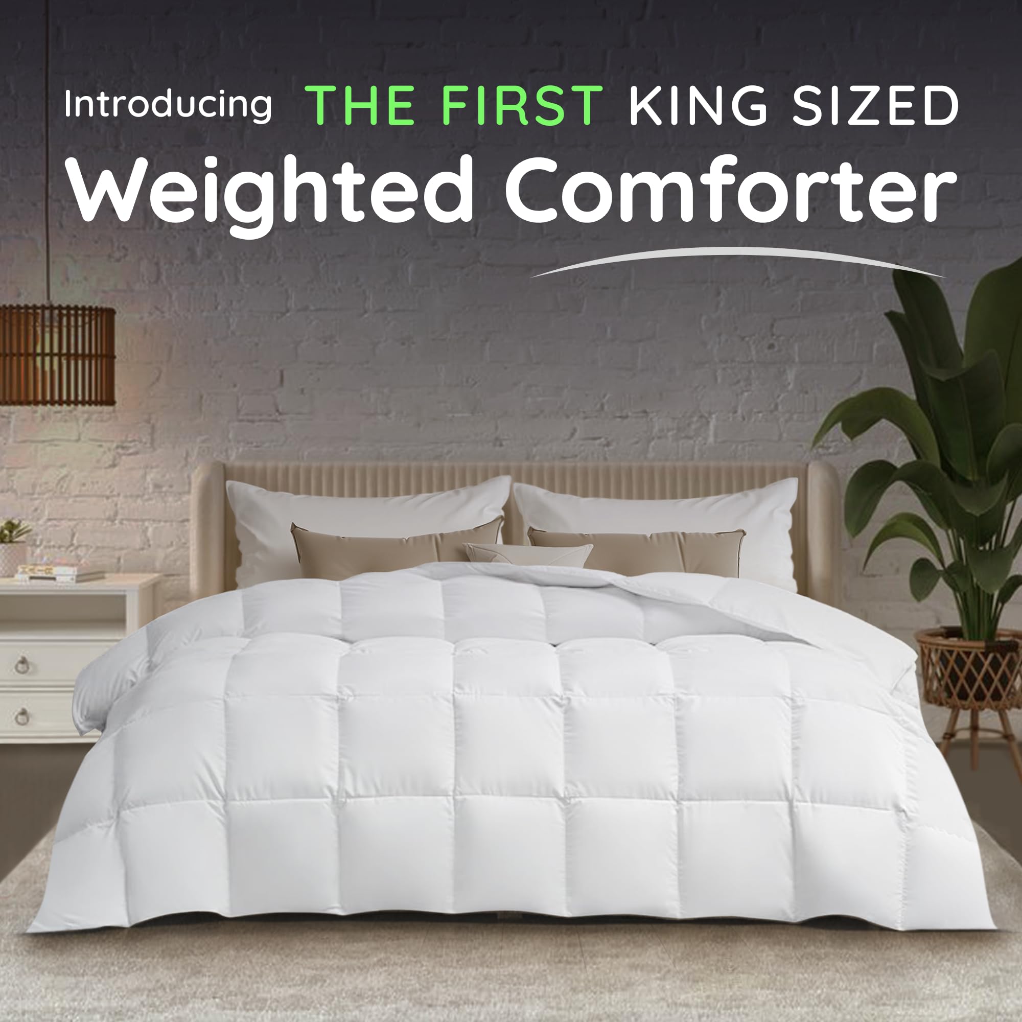 20lbs Weighted Blanket King Size (92x104 Inches) - Extra Fluffy Oversized Comforter for California King Beds | Heavy Blanket for Anxiety Relief & Better Sleep | Perfect for Stress Relief, Insomnia & Cozy Winter Nights