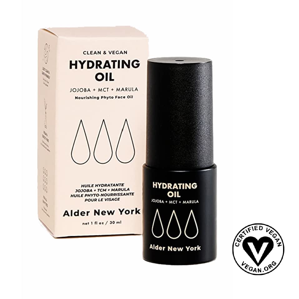 Alder New York Hydrating Face Oil for Dry Skin | Nourishing & Moisturizing Treatment | Perfect for Nighttime Skincare Routine & Daily Glow Boost