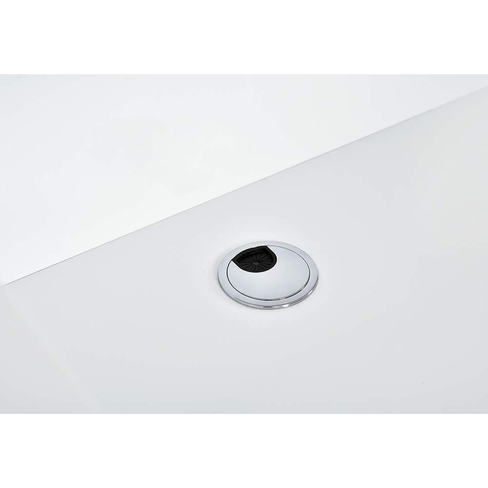 Modern White LED Reception Desk with Storage - Professional Office Furniture for Lobby, Waiting Area & Front Desk - Durable & Stylish Workspace Solution