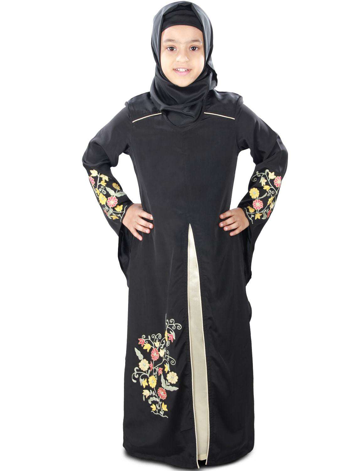 Stylish Sarah Kid's Abaya - Islamic Dress for Girls - Perfect for Eid, Mosque & Special Occasions