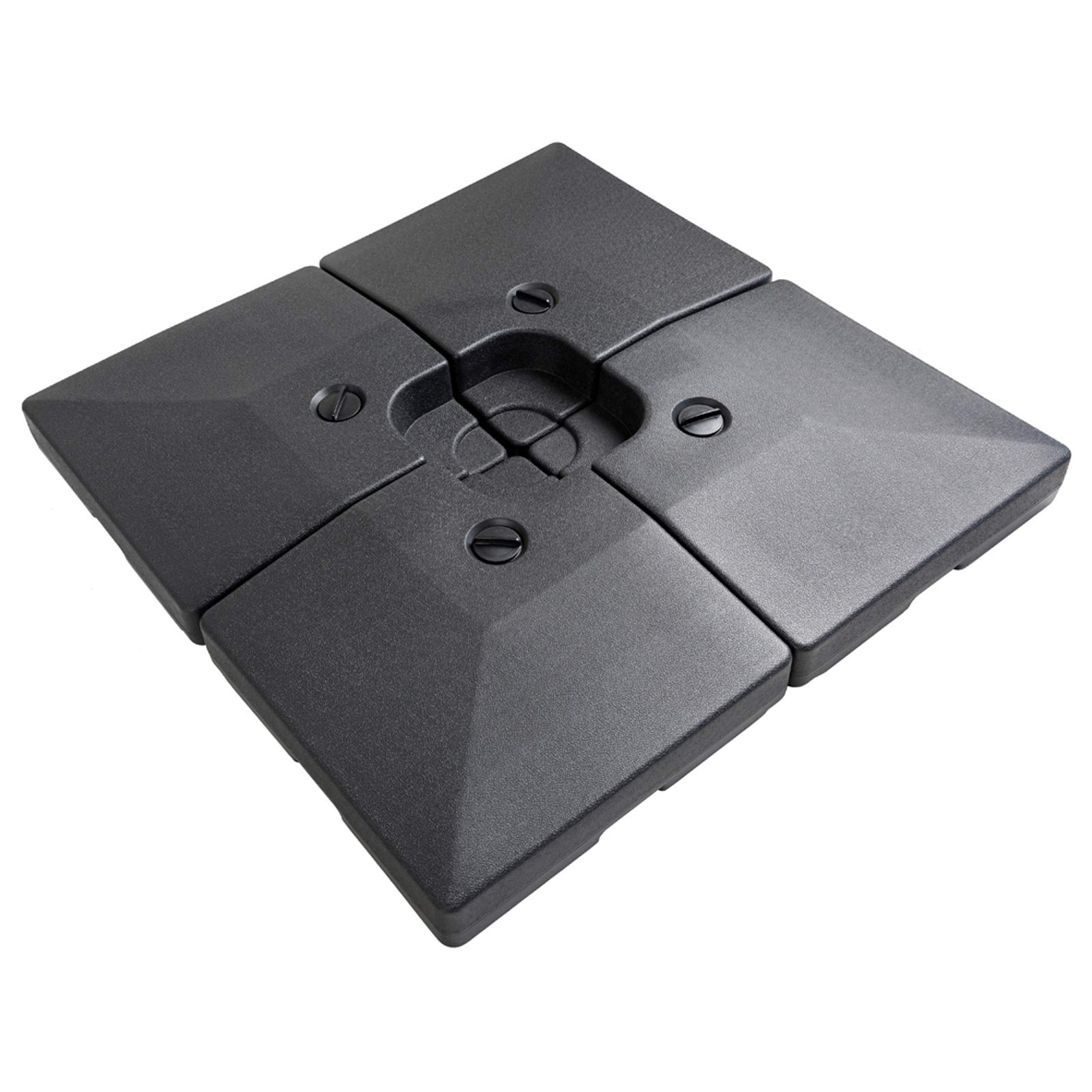 Heavy Duty 356 lb Base Weights Stand for Offset Cantilever Patio Umbrella - 4 Piece Black Set | Perfect for Outdoor, Garden, Poolside & Backyard Use