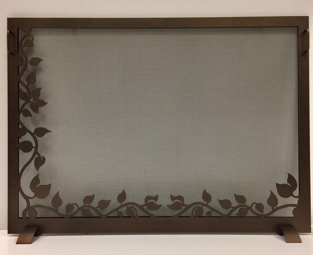 Black Small Fireplace Ivy Design Screen - Decorative Fireplace Cover for Indoor & Outdoor Use - Perfect for Home, Patio, and Garden Decor