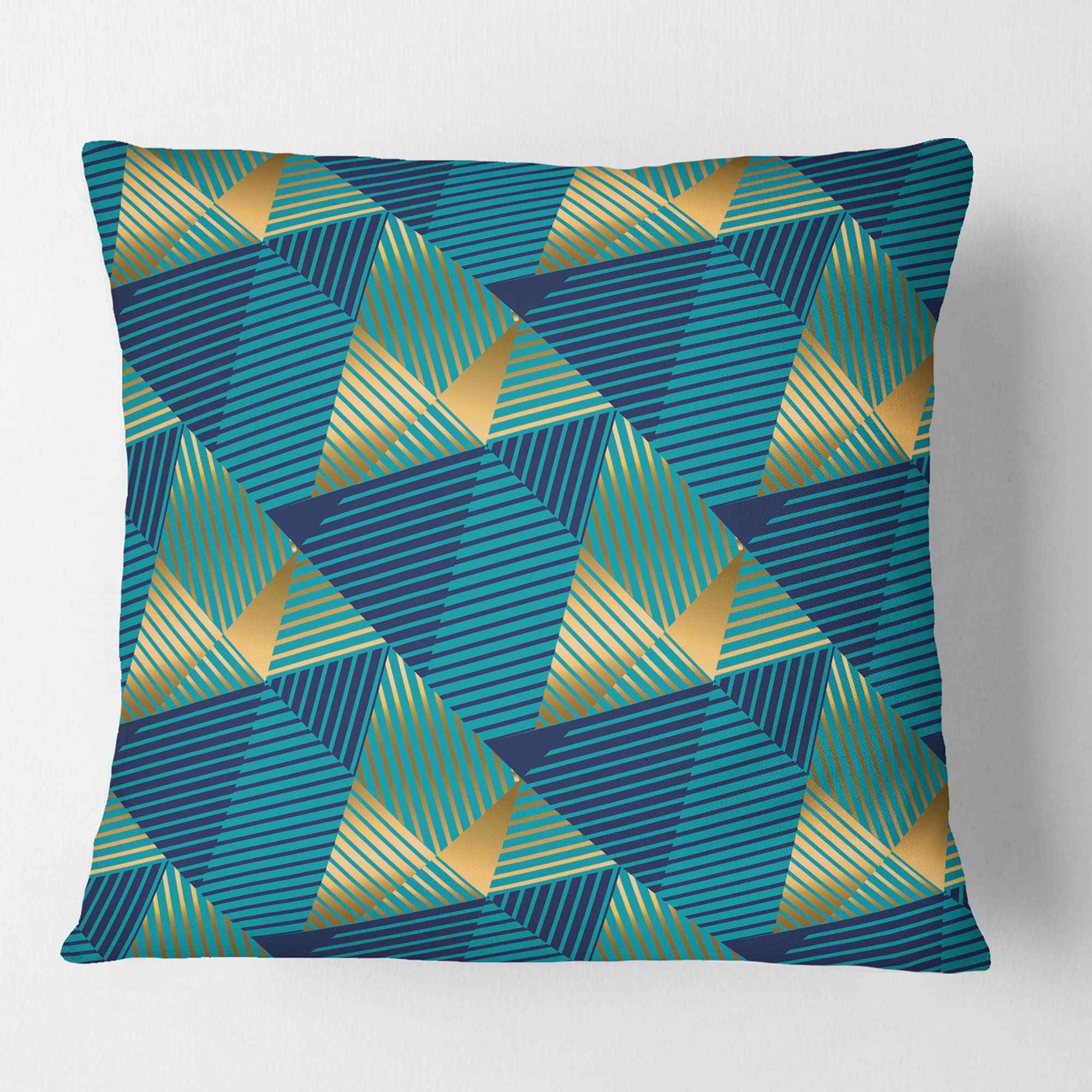DesignQ CU24613 Soft Blue Pillow Cushion - 18x18 Inch Square Decorative Throw Pillow for Sofa, Bed, Living Room & Home Decor