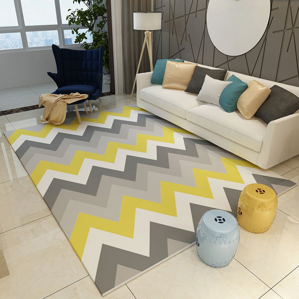 JIANMING Modern Scandinavian Style Area Rug - 4'x5'3