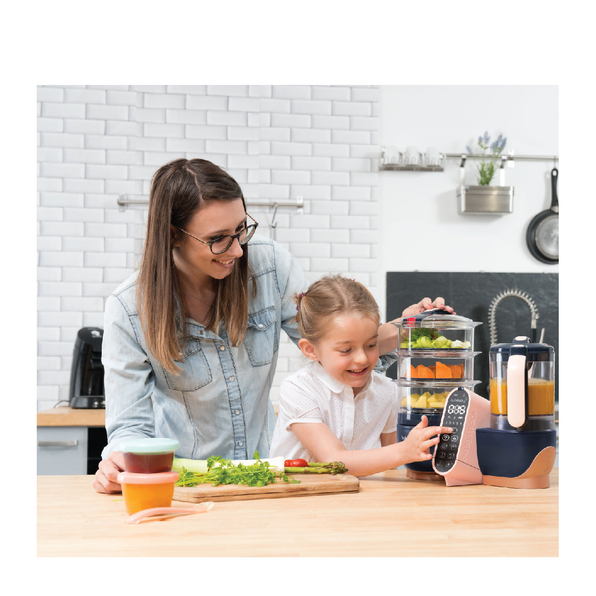 Babymoov Nutribaby(+) XL Baby Food Maker & Steamer Blender - Perfect for Homemade Purees, Steaming & Blending Fruits & Veggies for Infants & Toddlers