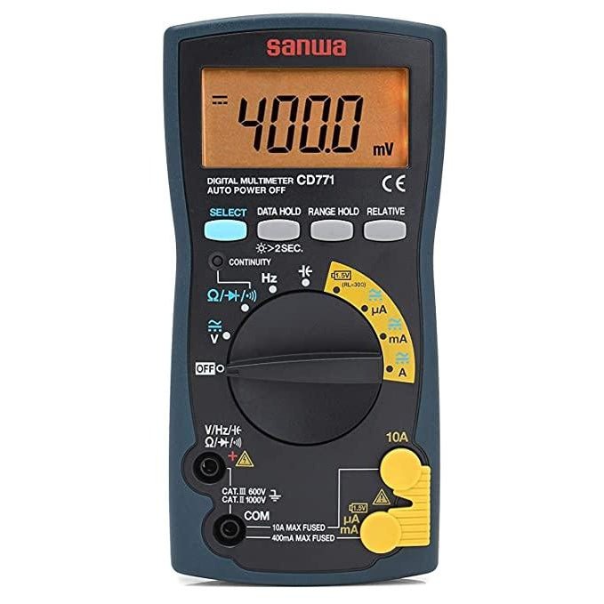 CD771 Digital Multimeter with Backlight, Continuity Buzzer & LED Display - Professional Electrical Tester for Home, Car & DIY Projects