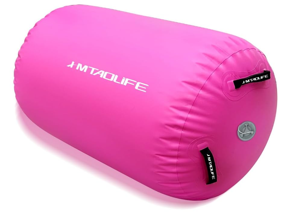 Inflatable Gymnastics Air Roller Barrel for Kids & Adults - Yoga, Cheerleading & Backbend Training - Portable Tumble Mat for Home, Gym & Studio Use - Perfect for Somersault Practice & Flexibility Exercises