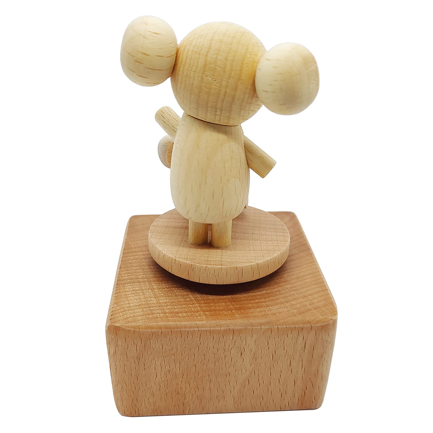 Mini Wooden Elephant Music Box - Cartoon Animal Mechanical Music Box Plays Castle in The Sky - Perfect Gift for Kids, Boys & Girls - Birthday, Christmas & Special Occasion Gifts - Home Decor & Nursery Musical Toy