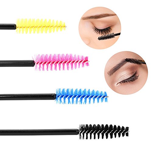200pcs Disposable Synthetic Fiber Eyelash Brushes - Hair Brush Organizer for Makeup Artists & Halloween Purse Accessories | Perfect for Lash Extensions, Salon Use & DIY Beauty Kits