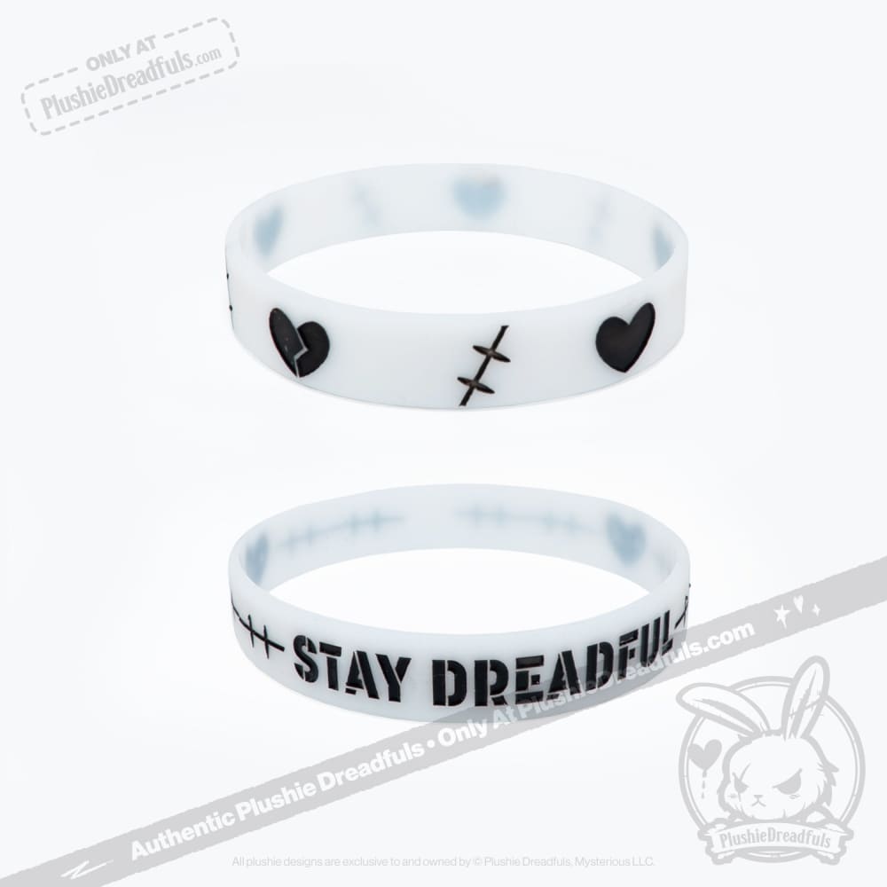 Plushie Dreadfuls Stay Dreadful Glow in the Dark Bracelet Set - Spooky Halloween Accessories for Costume Parties & Nighttime Events