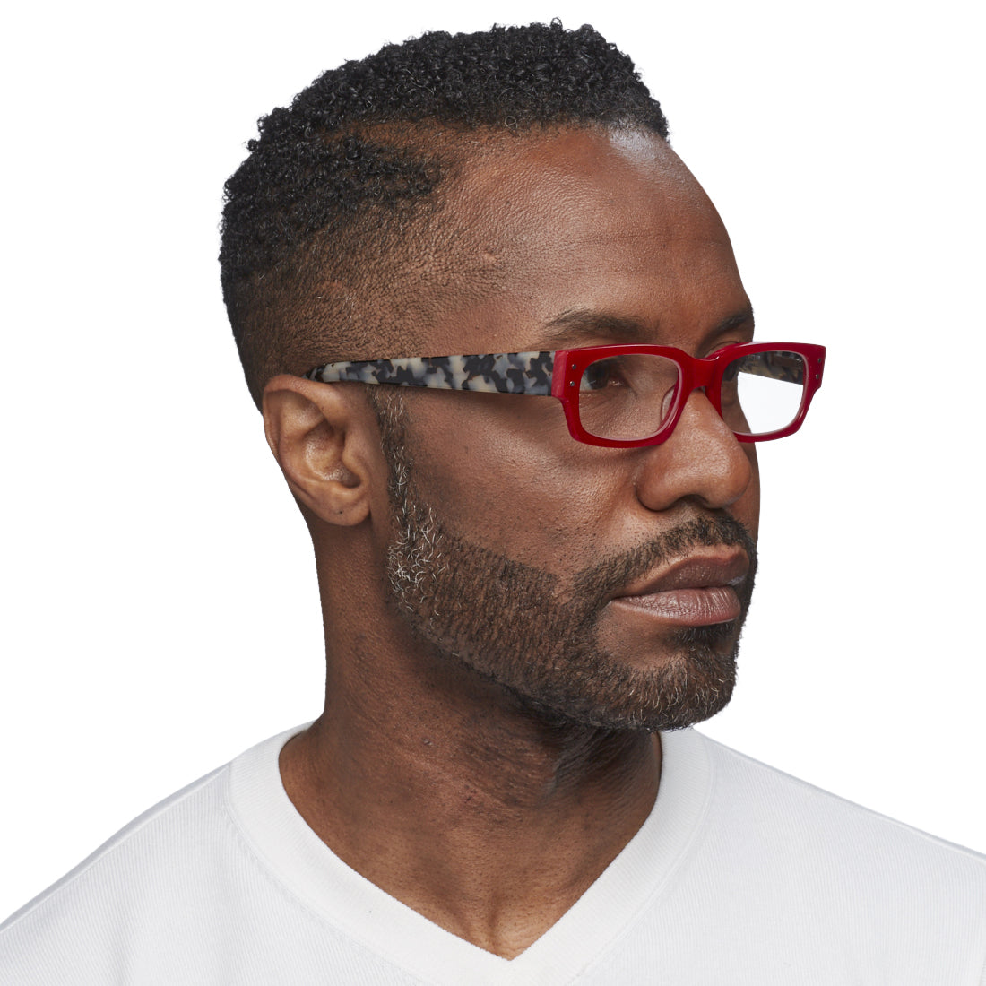 Peckerhead Color 01 Red Front with Black & White Tortoise Temples - Stylish Unisex Eyeglasses for Men & Women - Perfect for Reading, Fashion, and Everyday Wear