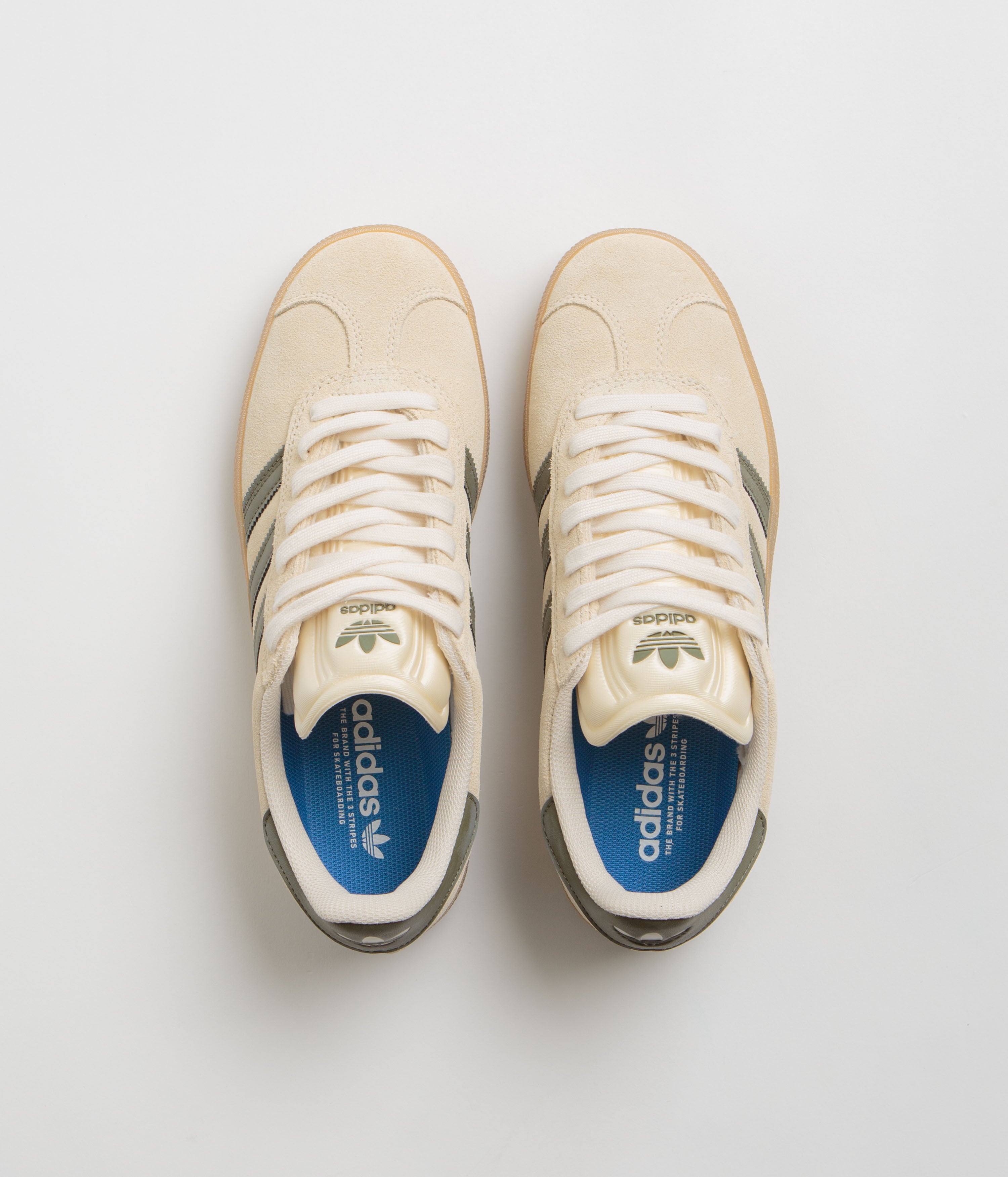 Adidas Gazelle ADV Sneakers - Ecru Tint/Focus Olive/Gum - Classic Comfortable Running & Casual Shoes for Men & Women | Perfect for Gym, Workout, Streetwear Fashion
