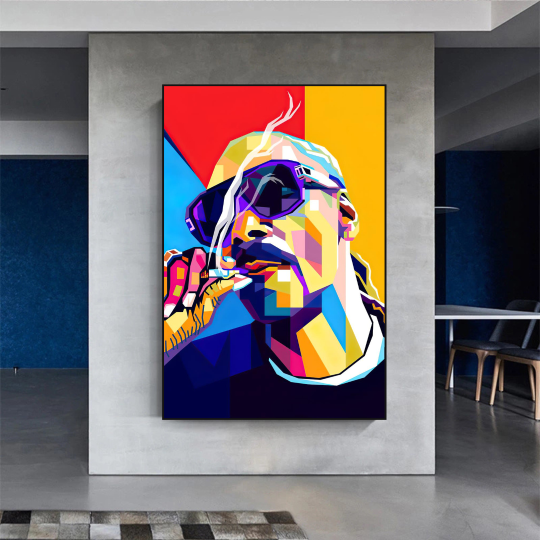 Snoop Dogg Hip Hop Canvas Wall Art - Famous Rapper Music Poster for Home & Office Decor - Perfect for Living Room, Bedroom, Man Cave & Studio Wall Decor