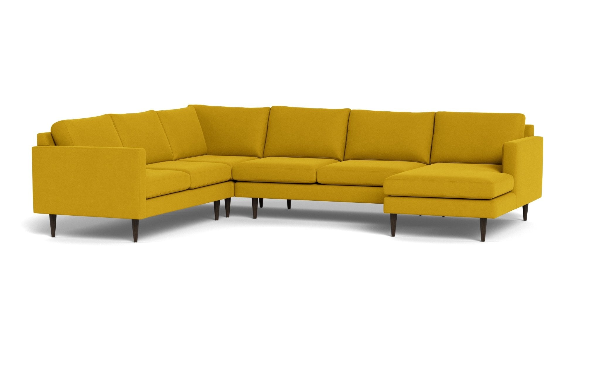 Wallace 131 Modern Untufted Corner Sectional Sofa with Right Chaise - Perfect for Living Room, Lounge & Family Room Comfort